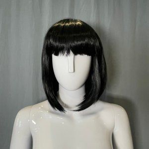 Women's Bob Hair Wig Short Straight Cosplay Halloween Costume Black